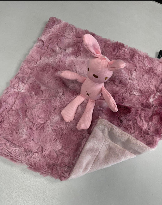 Smokey raspberry tie dye bunny lovie