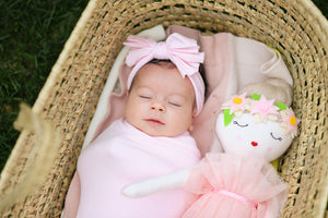 NEW super soft ribbed swaddle and hat set