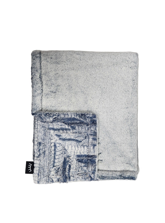 Lux soft gray blue minky