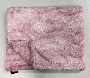 NEW mauve spotted minky blanket