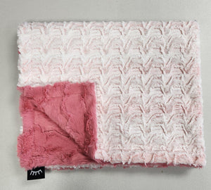 Bright pinky swirls minky blanket