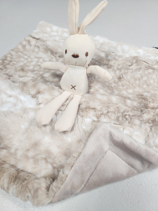 NEW cibirian taupe spotted bunny lovie