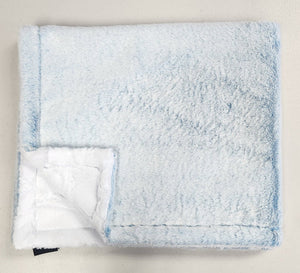 NEW fluffy powder blue minky blanket