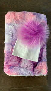 Blanket & Pom hat gift set (girls)