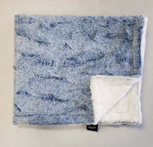 Powder blue minky blanket