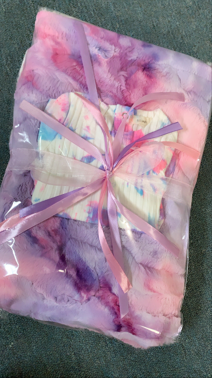 Cotton candy minky blanket