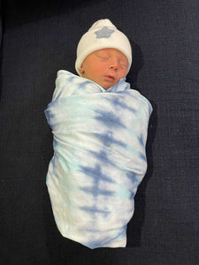 Custom tie dye swaddle