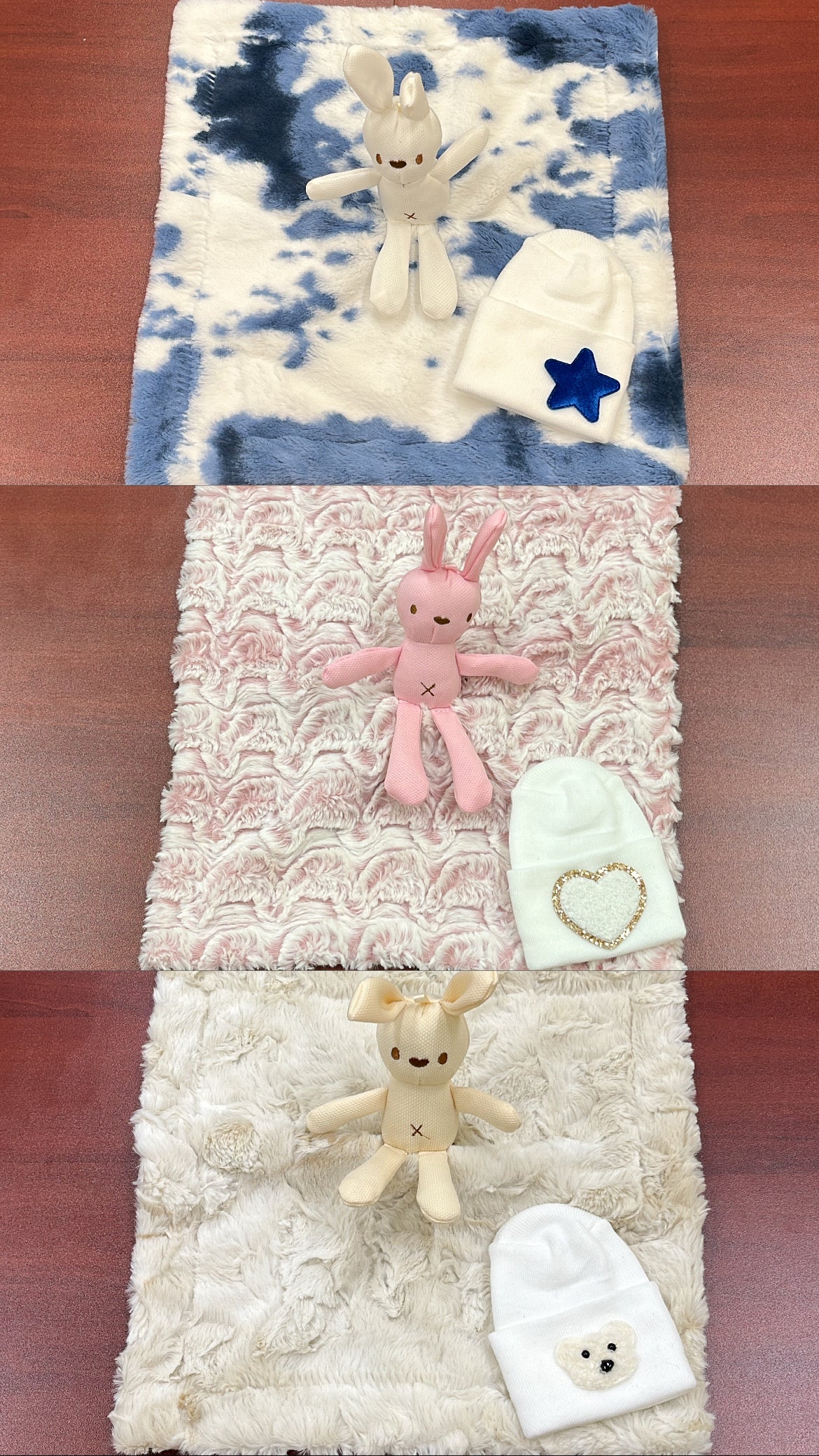 NEW bunny lovie hospital hat sets