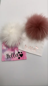 Personalized Pom Pom Hat