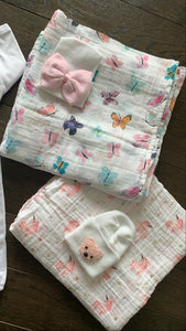 Colorful butterfly swaddle