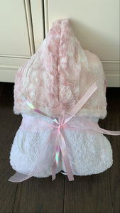 NEW baby/girls hooded towels