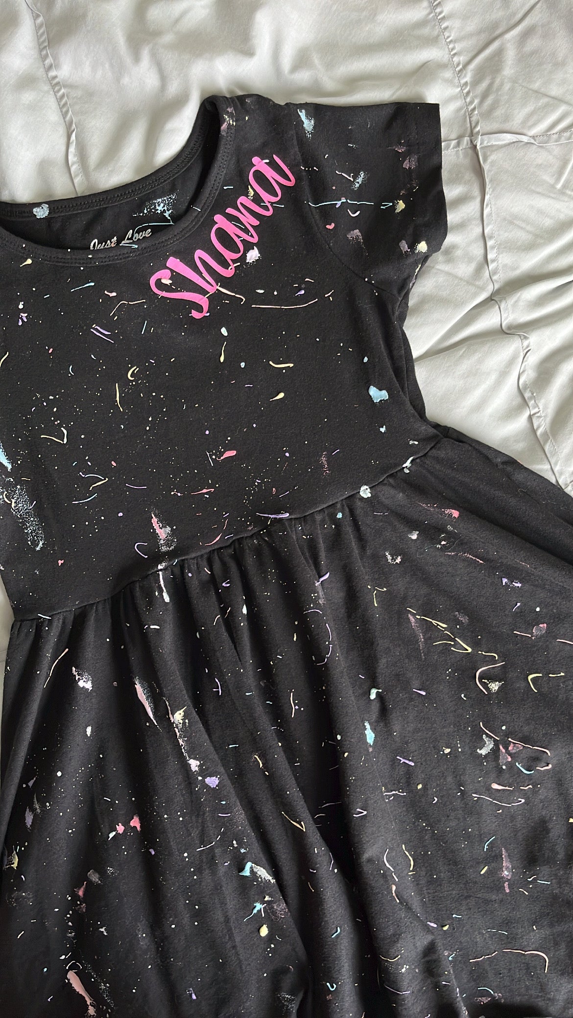 Black Paint Splatter Dress