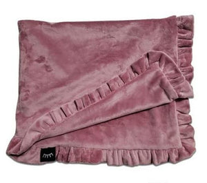 Rosewood ruffle minky blanket