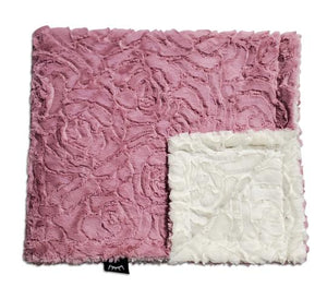 Flower rosewood minky blanket