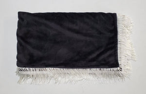 Soft trim fringe swaddle