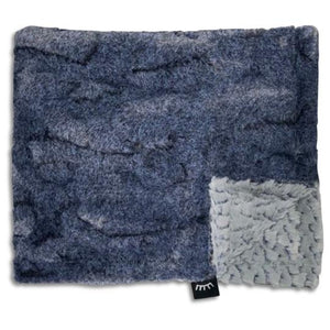 Denim gray spotted minky blanket