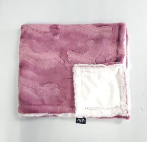 Dusty pink fluffy minky blanket