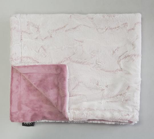 rosewood crackle minky blanket