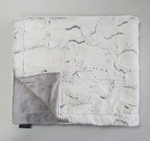 gray crackle minky blanket