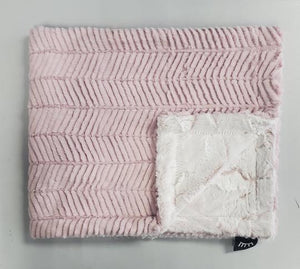 Baby pink zig zag minky blanket