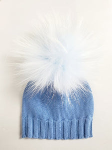 Knit Pom Pom hats (0-6m)