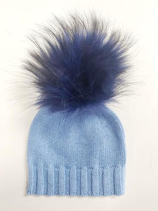 Knit Pom Pom hats (0-6m)