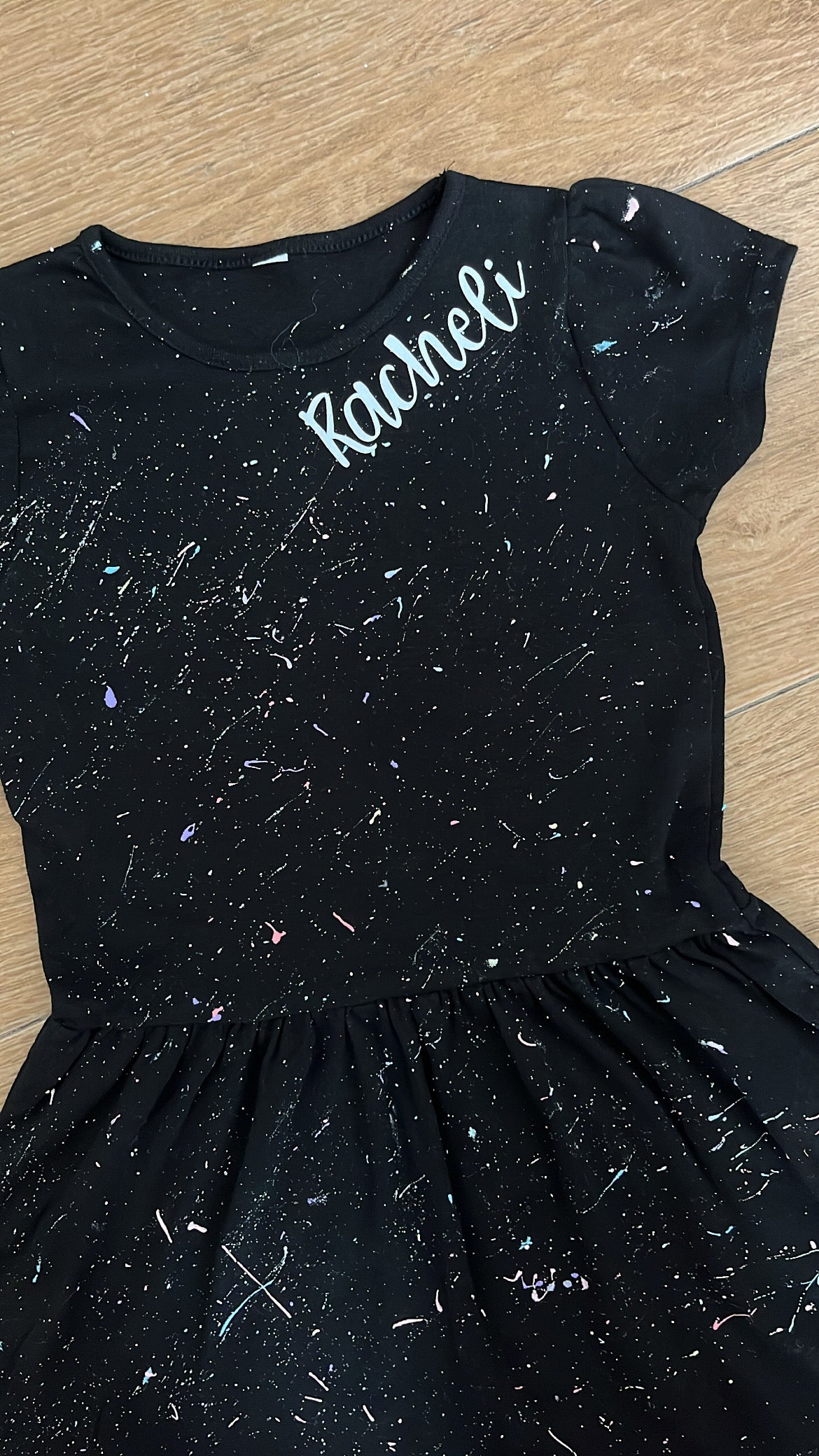 Black Paint Splatter Dress