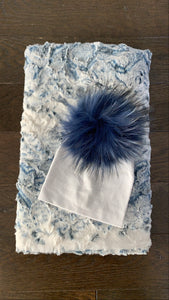 Blanket & Pom hat gift set (boys)