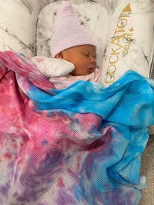 Custom tie dye swaddle