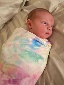 Personalized Tie Dye Swaddle