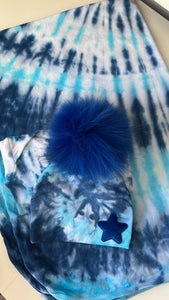 Tie Dye Pom Pom Hat