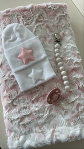 pink owl ds minky blanket