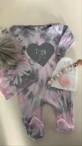 Tie Dye Baby Footies