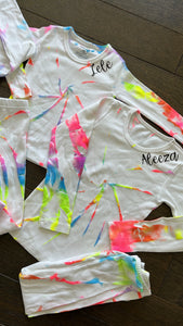 Personalized Tie Dye Ribbed Sets