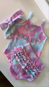 Personalized 3 piece ruffle set