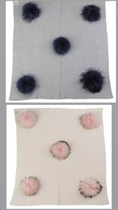 Cashmere Pom Pom Blankets