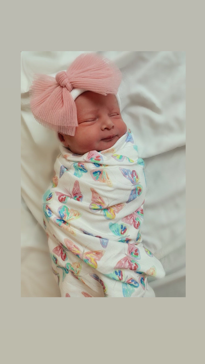 Tulle Bow Hospital Hat