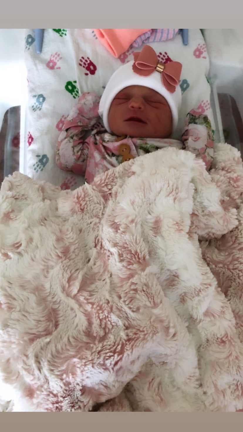 pink owl ds minky blanket