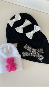 Triple bow beanie