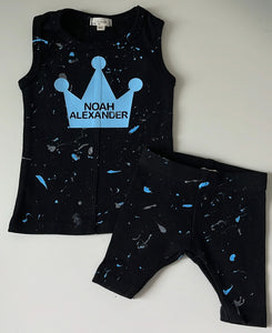 Ribbed splatter tank set