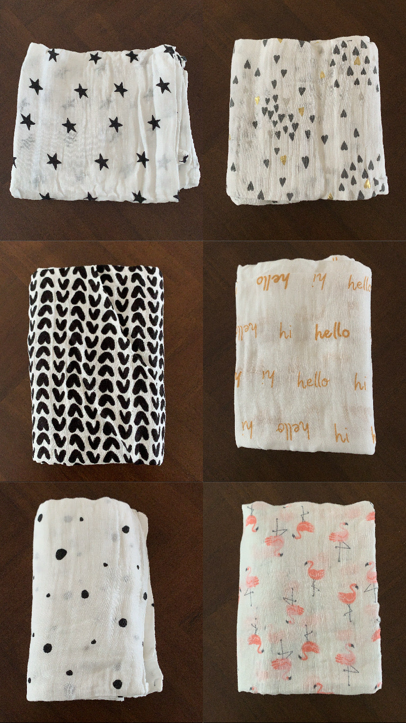 Super soft new muslin swaddles
