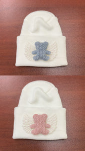 Knit Teddy hospital hat