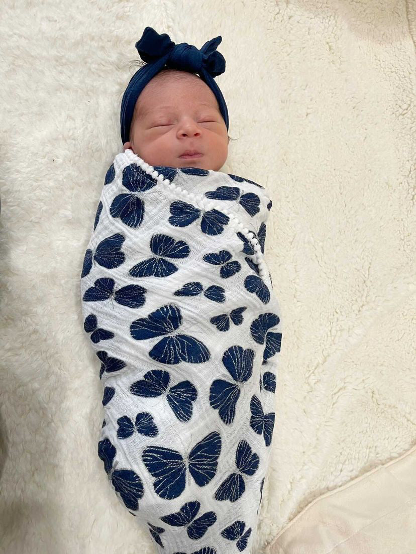 Navy swaddle hot sale