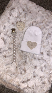 Owl taupe gift set