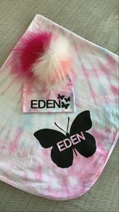 Personalized Tie Dye Swaddle Set