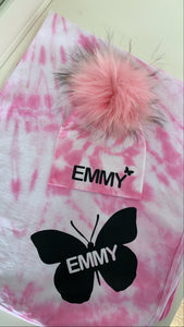 Personalized Tie Dye Swaddle Set