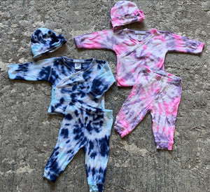 3 piece custom tie dye take home set