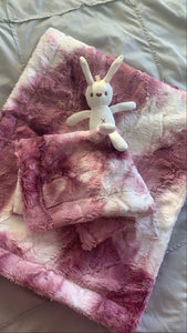 Pink berry minky blanket