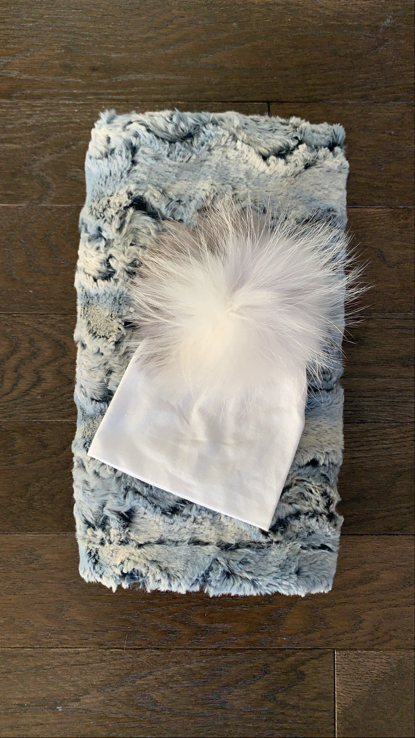 Blanket & Pom hat gift set (boys)