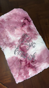 Berry tie dye blanket and towel set